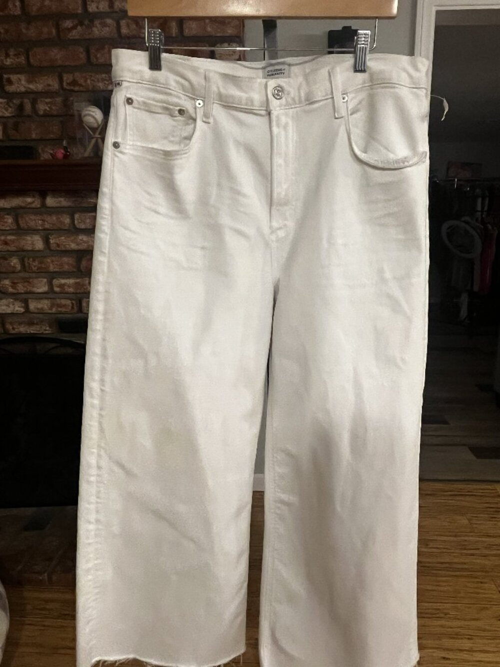 ✨ Citizens of Humanity Lyra Wide Leg Jeans Size 32 NWT | Distressed Hem Premium